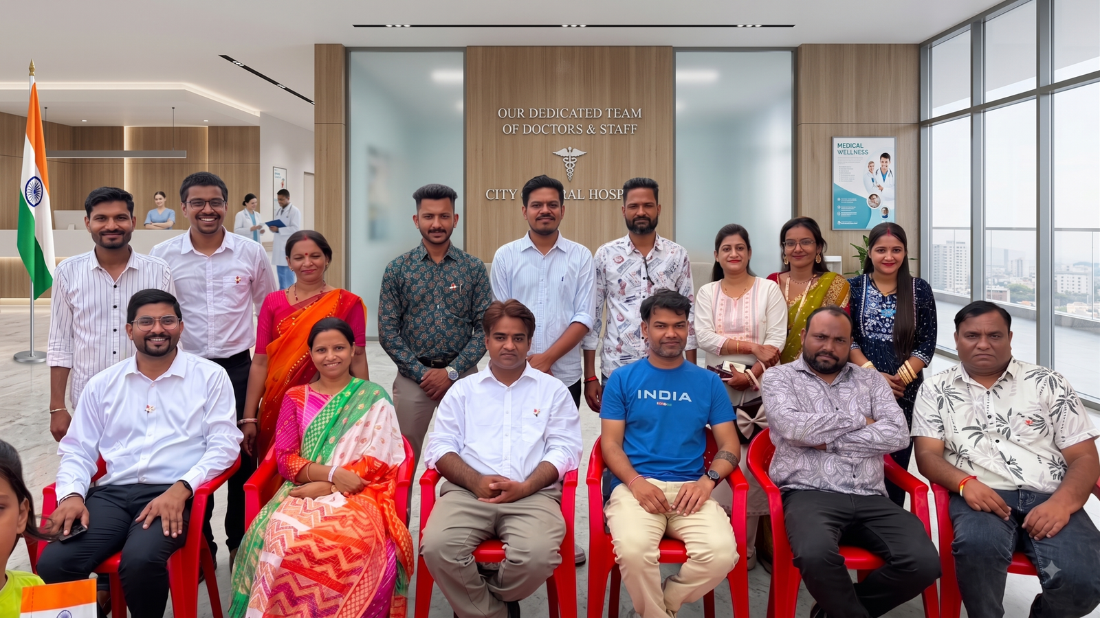 Asha Multi-Speciality Hospital staff and doctors